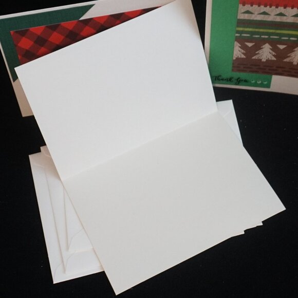 Set of 3 Thank You Cards White with County Print Handmade Greeting Note Cards - Picture 5 of 5